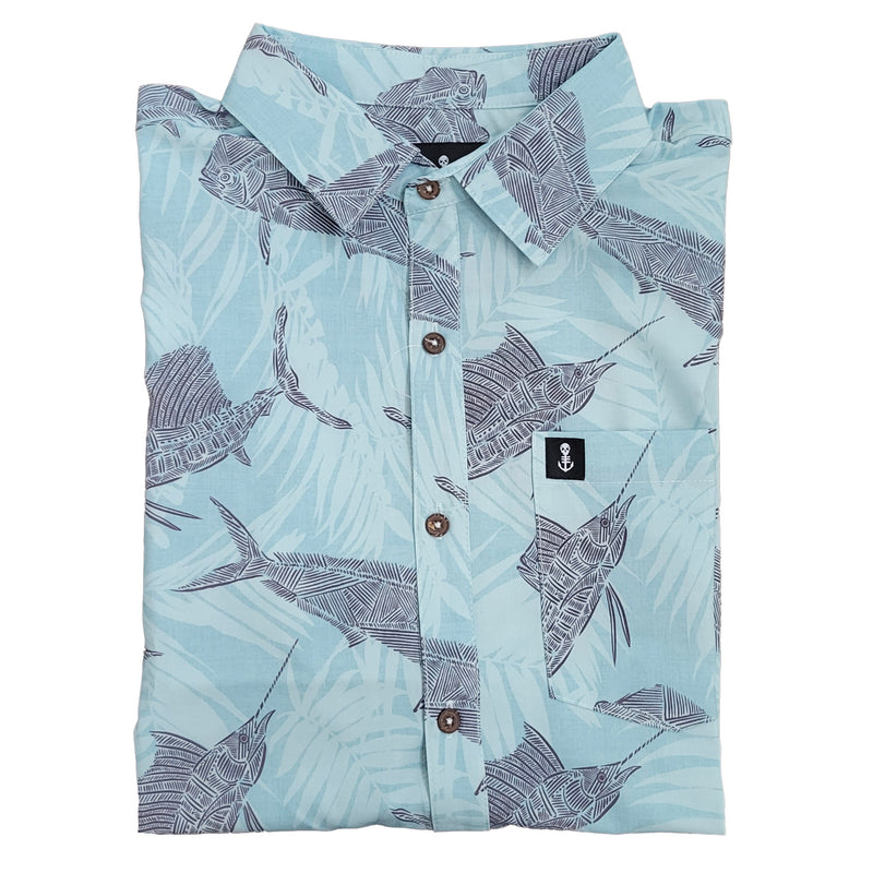 The Bluewater Sportsman Men's Short-sleeve Button Down