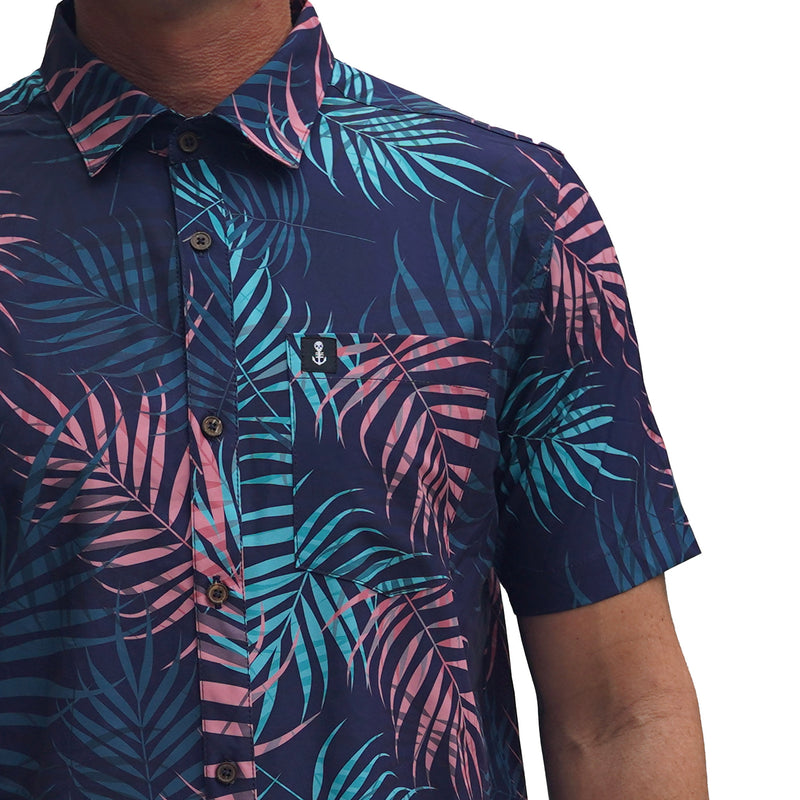 The Frondz Men's Short-sleeve Button Down