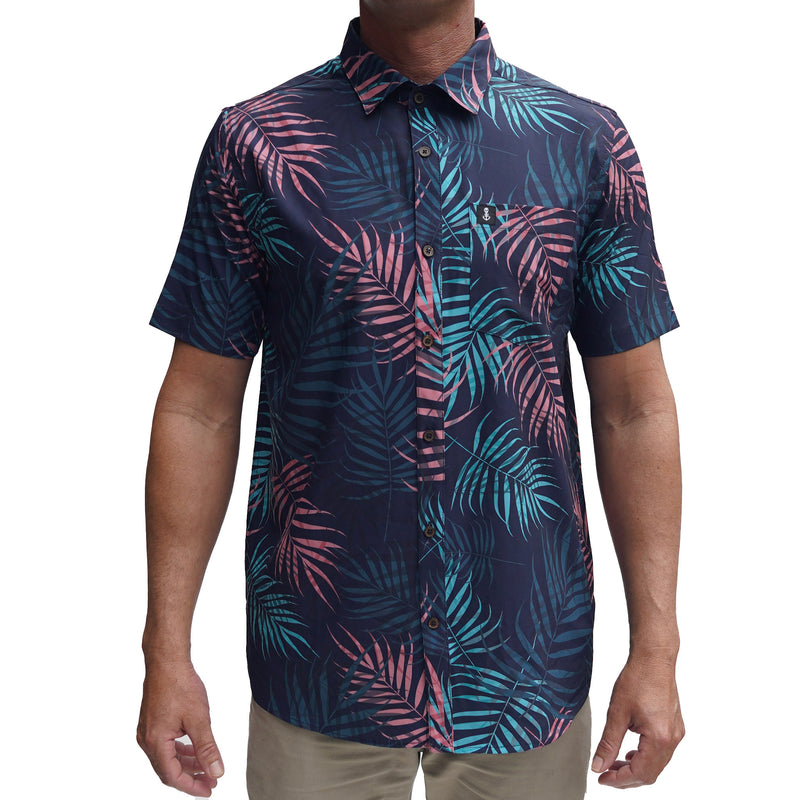 The Frondz Men's Short-sleeve Button Down