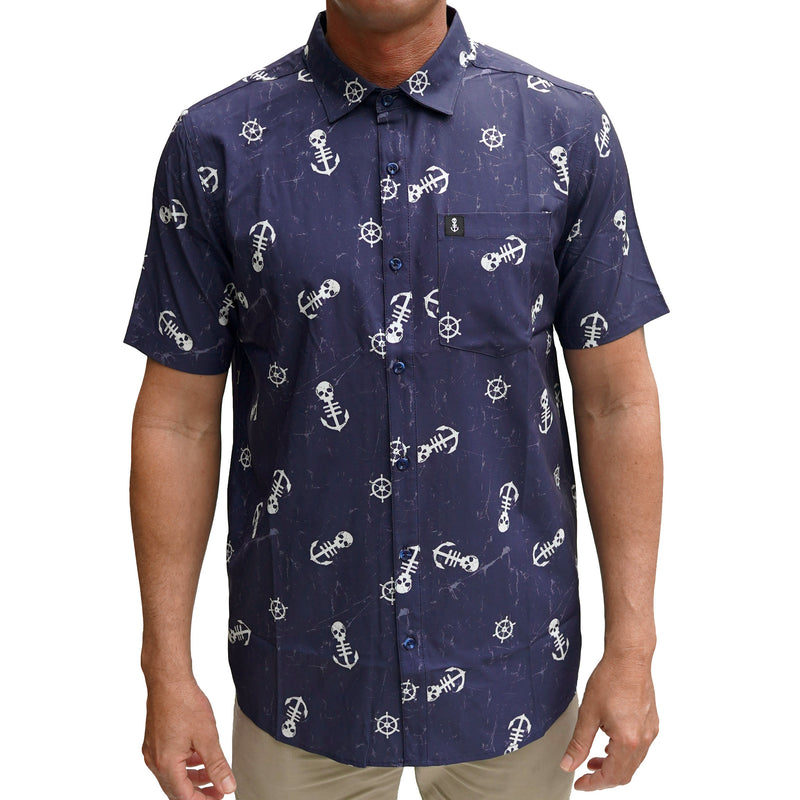 The Standard Men's Navy Short-sleeve Button Down