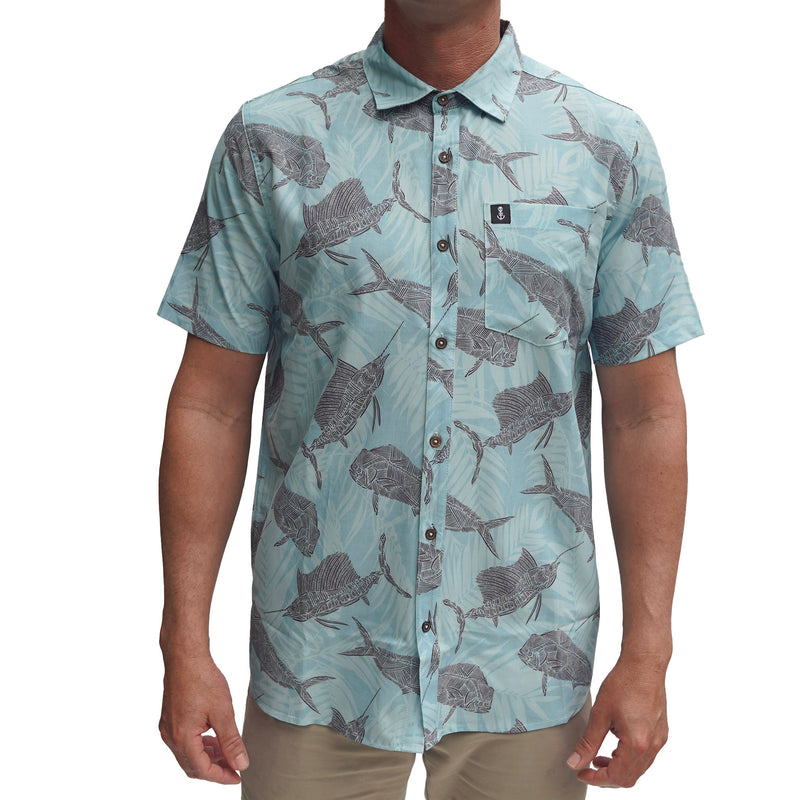 The Bluewater Sportsman Men's Short-sleeve Button Down