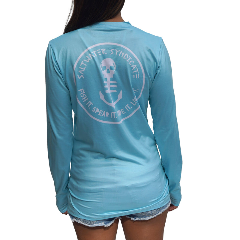 'The Tides" Ultra-Soft UPF Performance Shirt - Bahama Blue