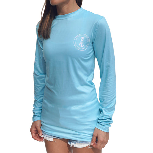 'The Tides" Ultra-Soft UPF Performance Shirt - Bahama Blue