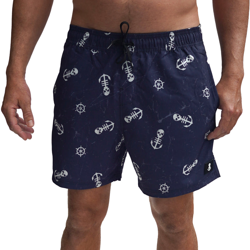 The Drop Anchor Volley - 4 Way Stretch - Navy