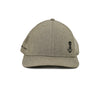 Low Profile Olive Green Hat with Anchor Icon