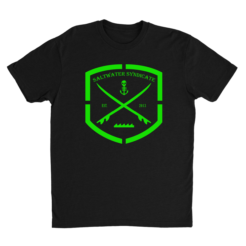 Men's Shred Sticks Black and Green T-Shirt