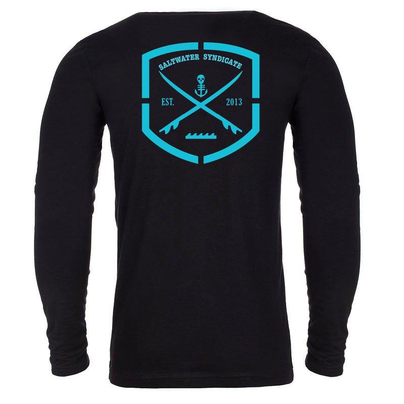 Men's Black Long Sleeve Cotton T-Shirt 