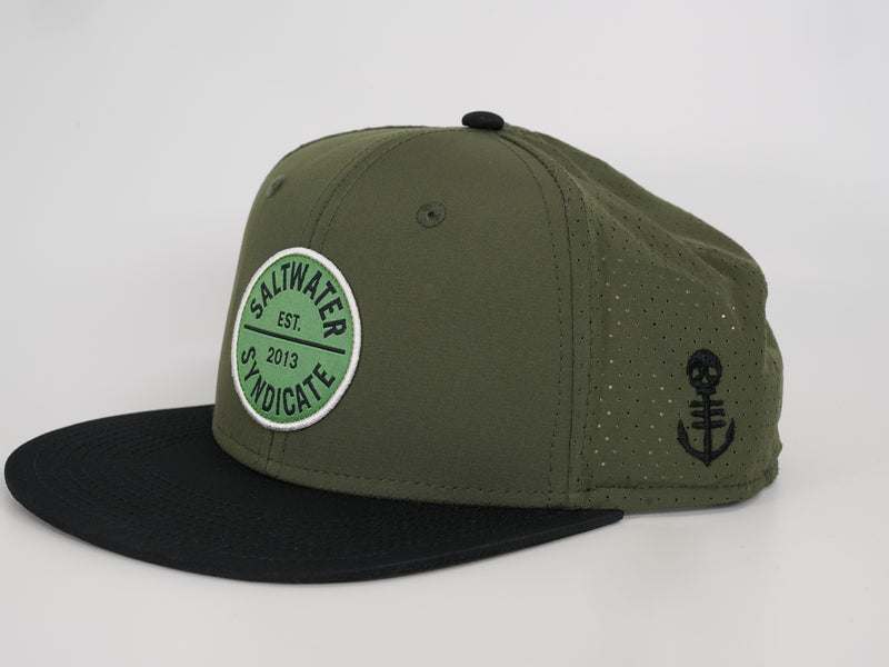 Sideview of Green Trucker Performance Hat