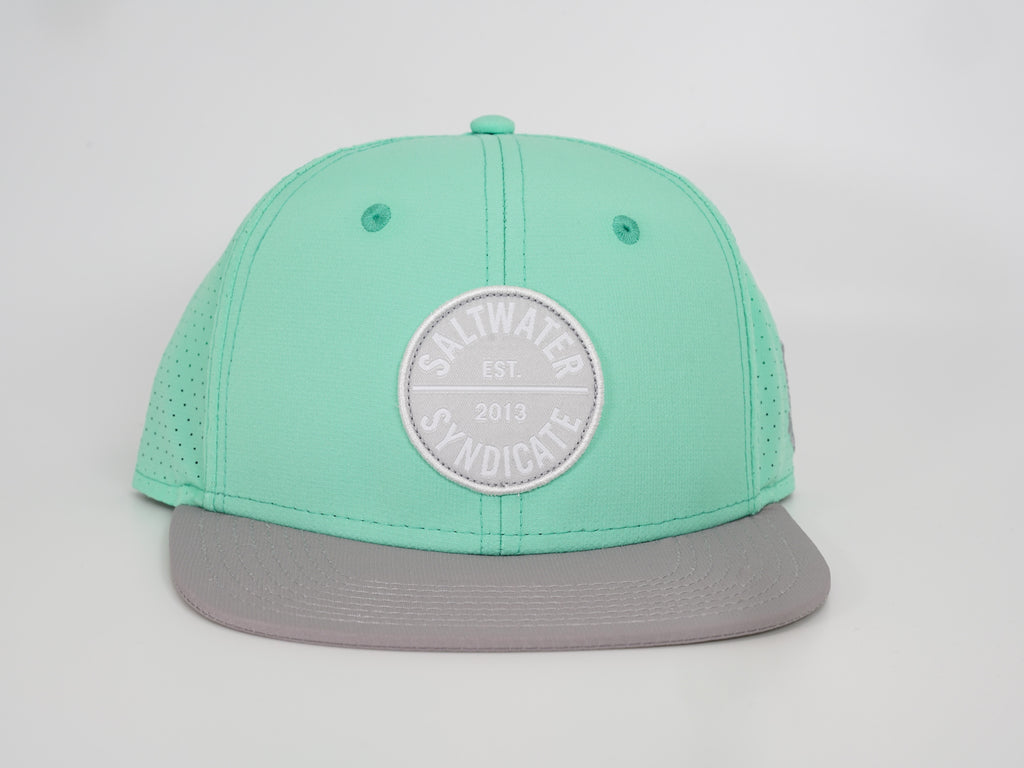 Mint Green Flat bill Trucker Hat