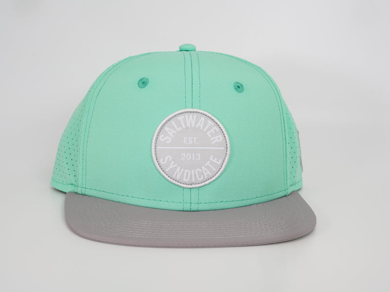 Mint Green Flat bill Trucker Hat