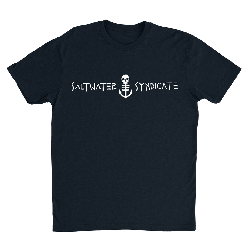 Front View of Men's Black Dive Mask T-Shirt