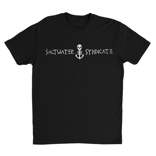 Men's Black Icon T-Shirt with White Saltwater Syndicate Logo on Front