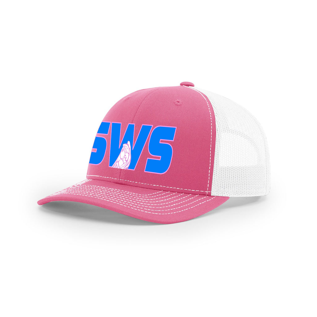 Pink Trucker SWS Hat with Tarpon Fish