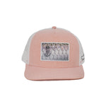 Light Coral Trucker Hat with Tarpon Scales Patch on Front