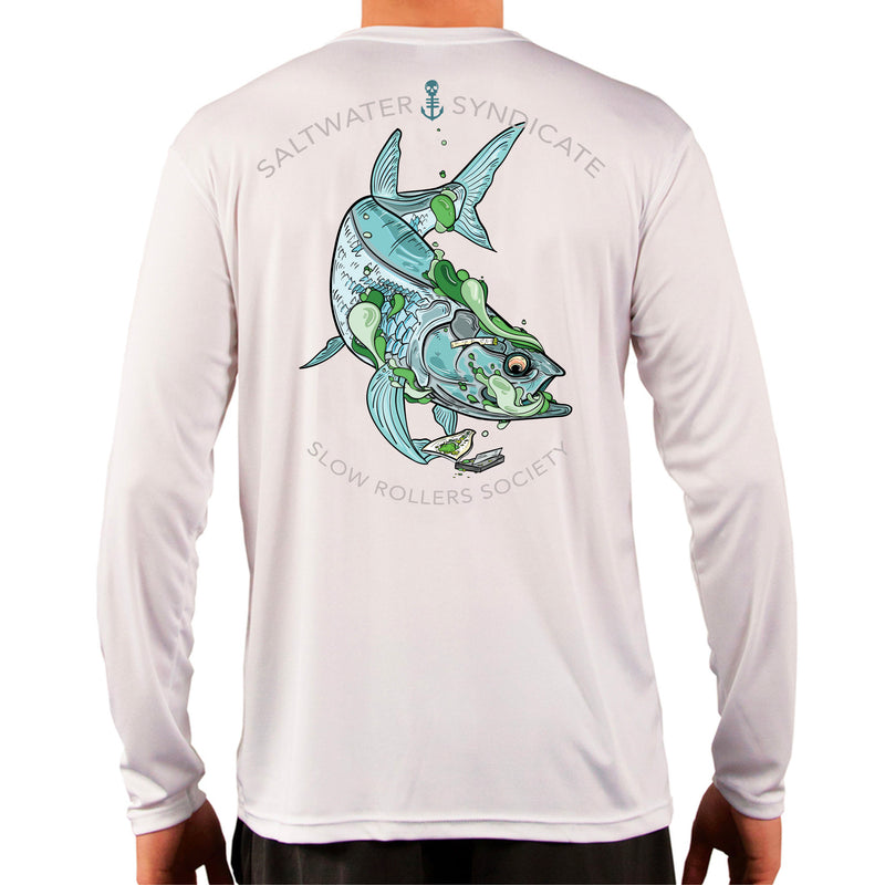 Slow Rollers Society Performance Fishing Shirt - White