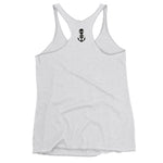 Back of Women's White Label Racerback Tank Top