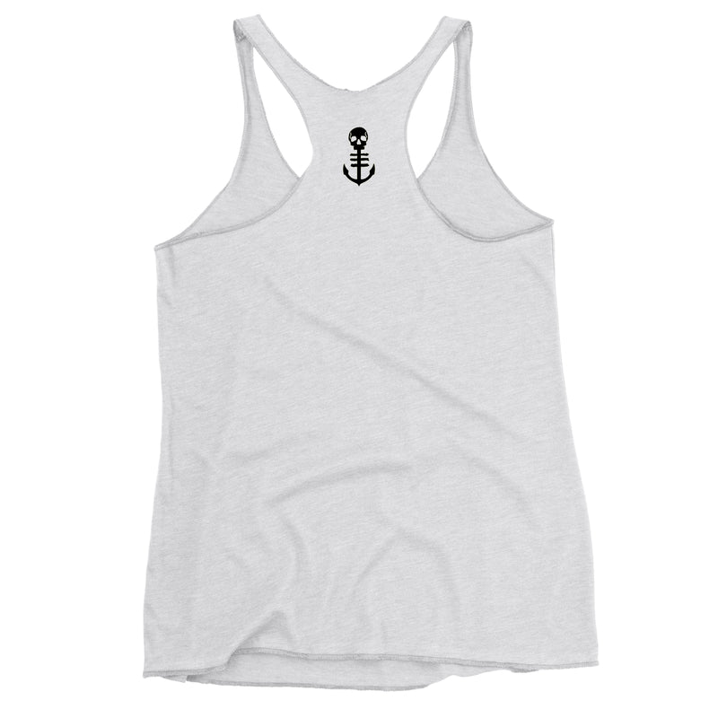Back of Women's White Label Racerback Tank Top