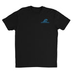 Front of Men's Black Ocean Wave T-Shirt