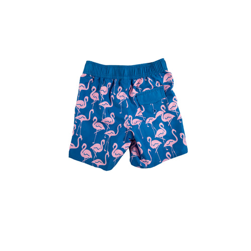 Back of Toddler Flamingo Boardshorts