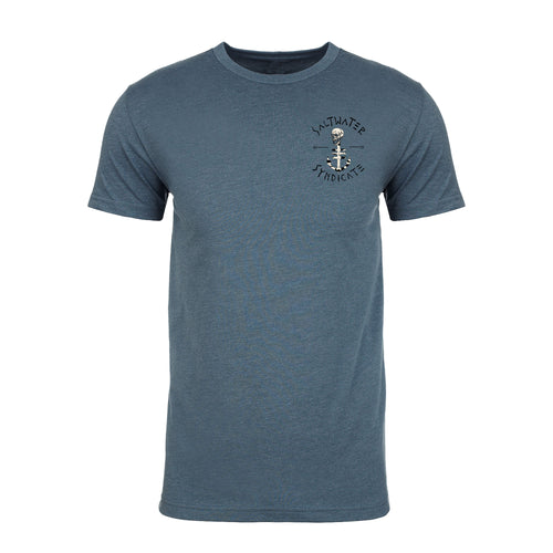 Front of Men's Skeleton Blue T-Shirt