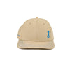 Khaki Low Profile Performance Hat with Blue Anchor Icon
