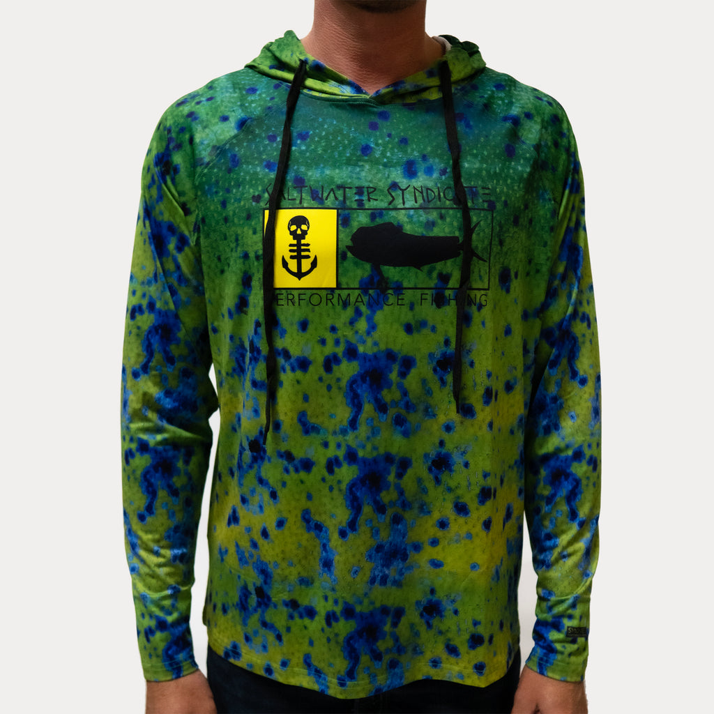 Mahi print long sleeve fishing shirt