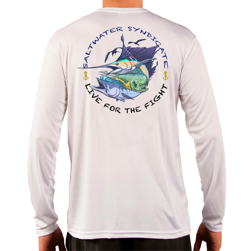 Men's Offshore Fish UPF White Performance Shirt