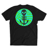 "The Pattern" Tee - Black w/ Electric Blue & Green