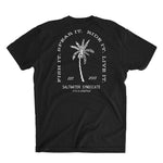 Men's Black Palm Tree & Skull Coconut T-Shirt