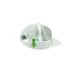 The Wave Trucker Hat | White & Green